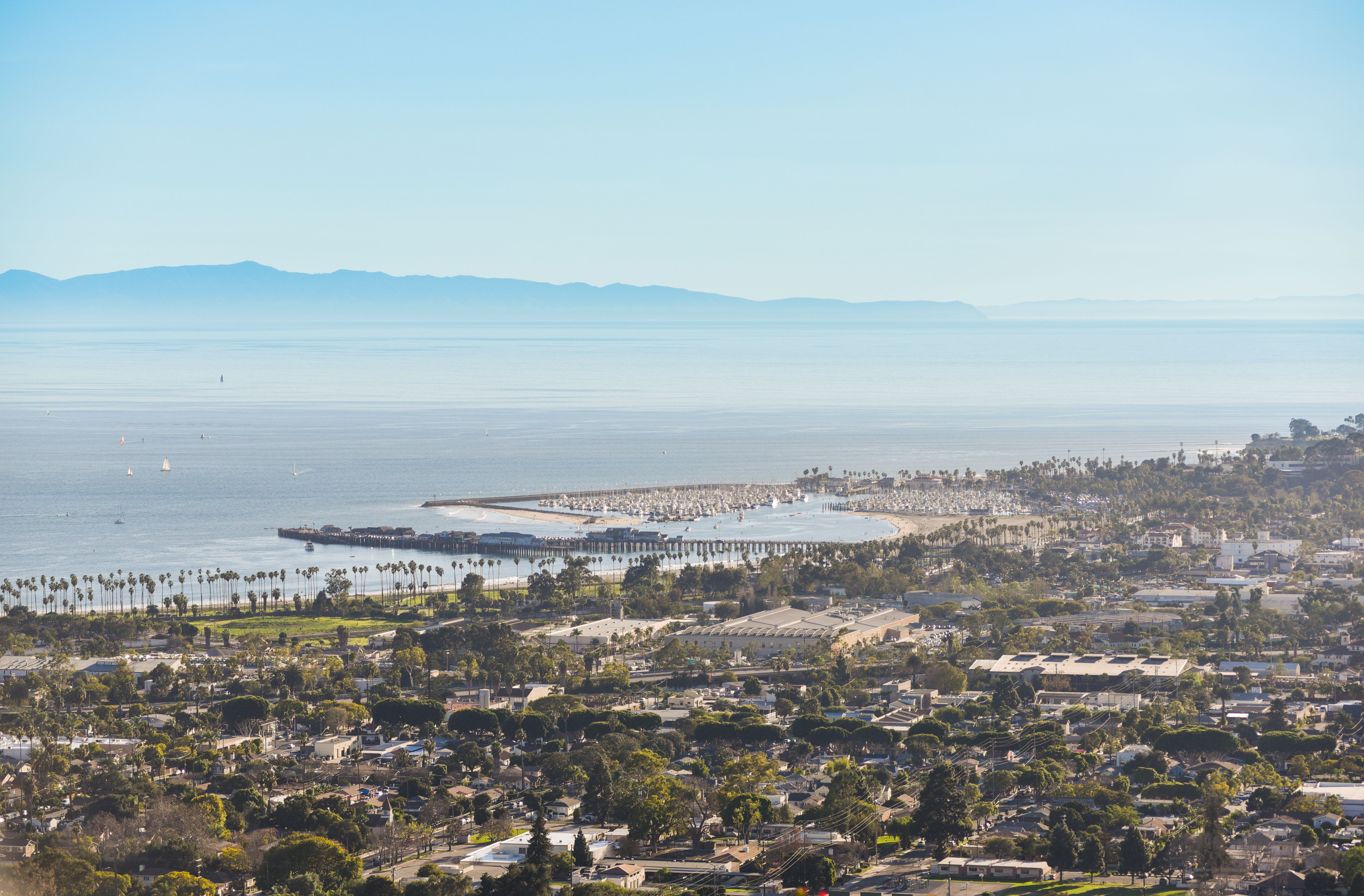 Santa Barbara's harbor and waterfront.